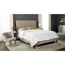 Safavieh Hathaway Modern Tufted Bed Frame with Nail Heads