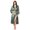 Blackish Green, variant on Silk Pajamas Set for Women JIANLAI Women Floral Printed Satin Kimono Long Robe 3/4 Sleeve Wrap V-Neck Self Tie Waist Dressing Gown Lightweight Silky House Gown Elegant Loungewear