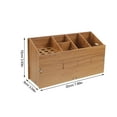 thumbnail image 2 of Wooden Desktop Storage Rack Hair Tool Organizer Shelf Hairdressing Box Scissors, 2 of 6