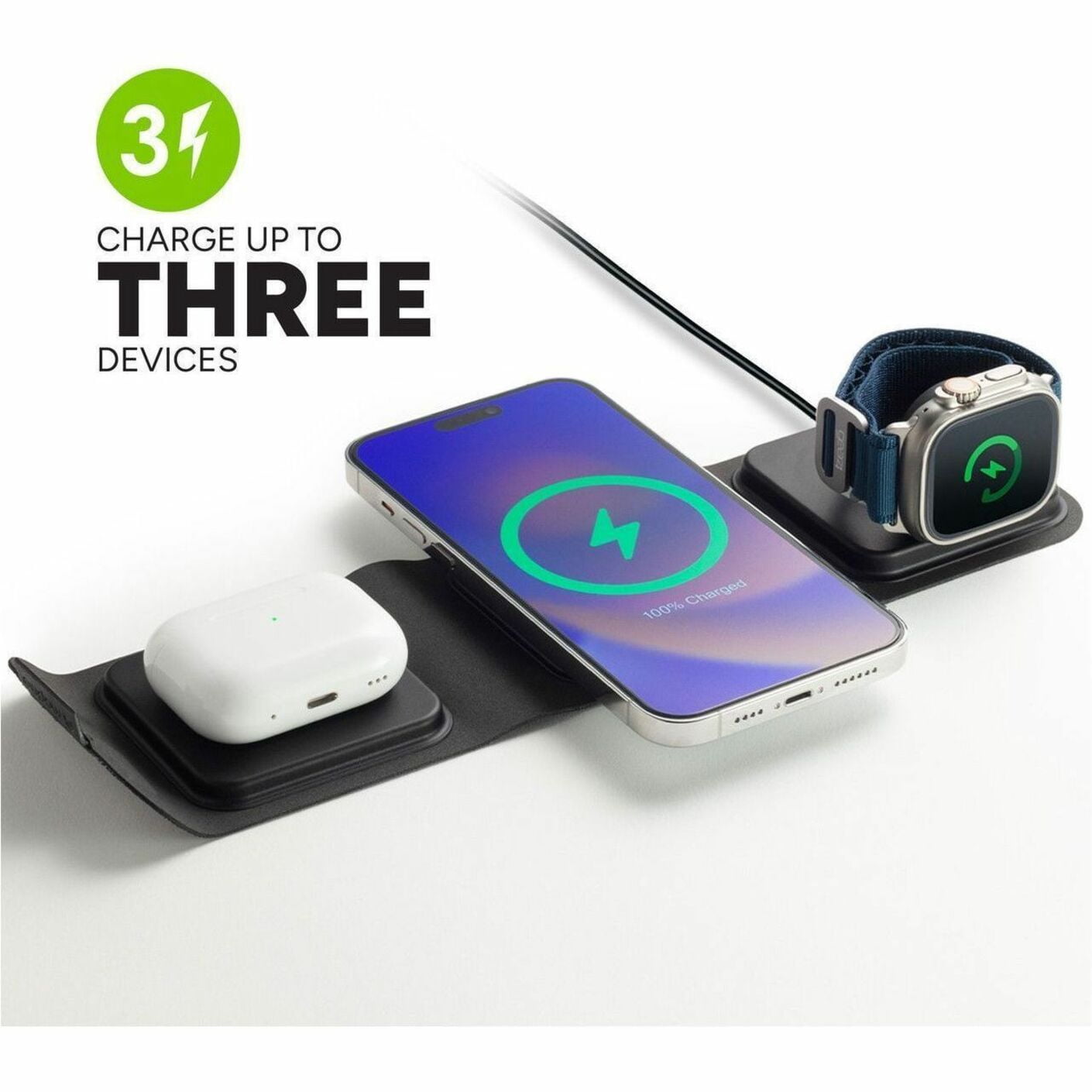 mophie 3-in-1 travel charger with MagSafe