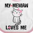 thumbnail image 4 of Inktastic My Memaw Loves Me Girls Girls Baby Bib, 4 of 4
