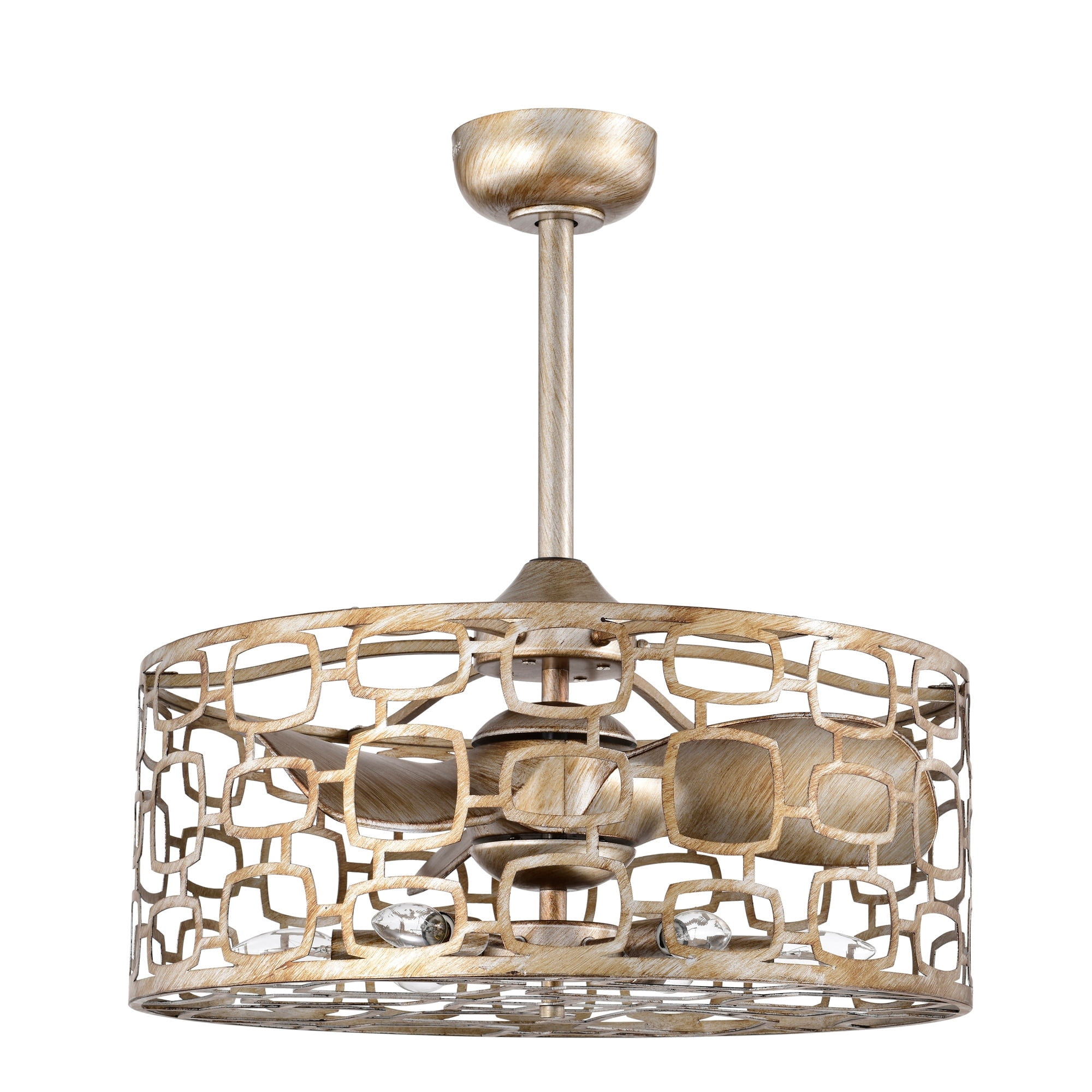 Anistara 23 in. 6-Lights Indoor Antique Silver Finish Ceiling Fan with Light Kit and Remote