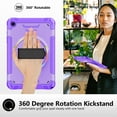 thumbnail image 6 of Dteck Case for Samsung Galaxy Tab A9 Plus 11 Inch (SM-X210/X215/X216/X218),Shockproof Silicone Case 360°Rotating Adjustable Shoulder Hand Strap & Stand Protective Cover for Galaxy Tab A9+ 2023,Purple, 6 of 8