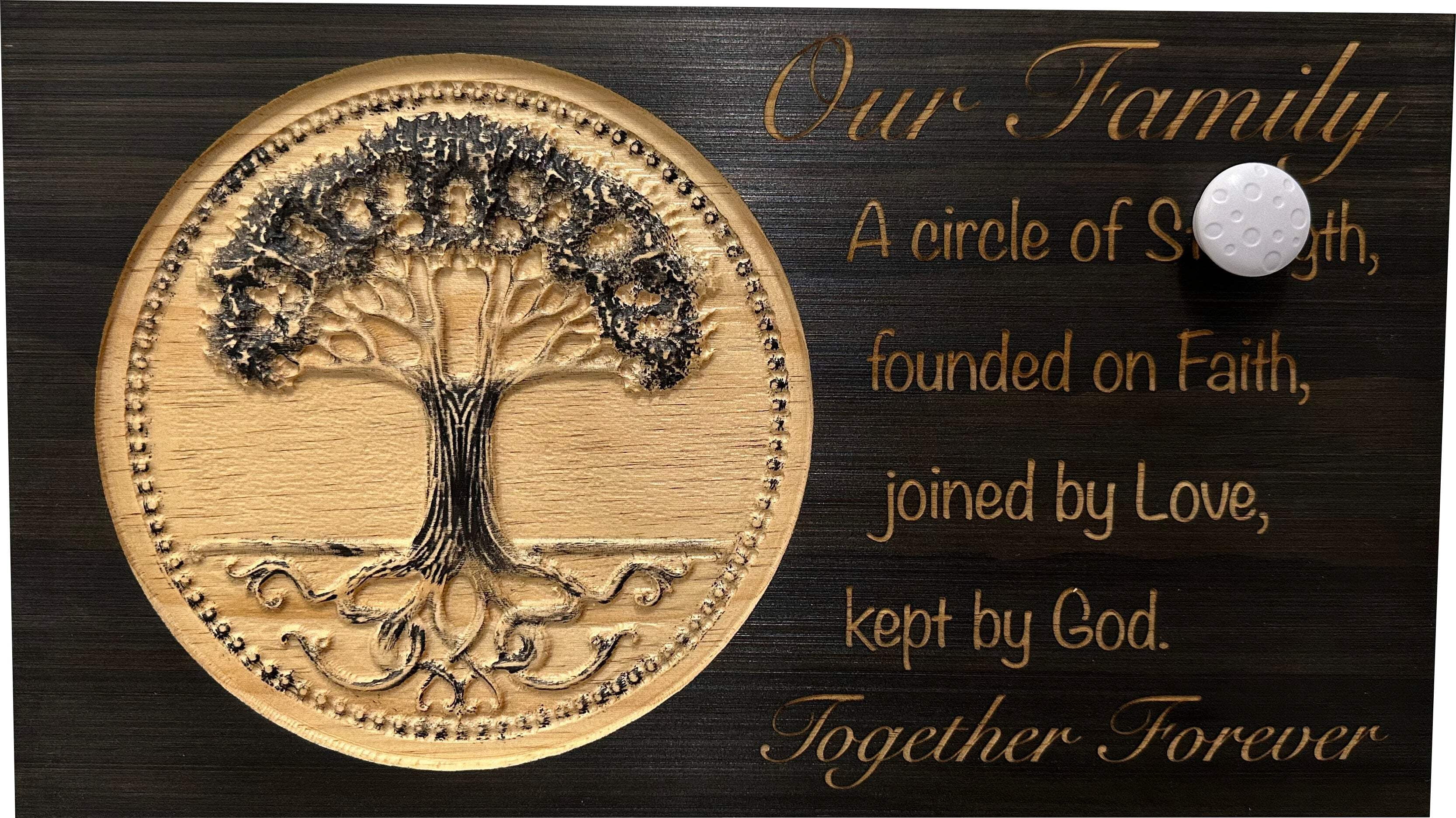 Bellewood Designs Our Family Tree Roots Wall Decoration Gun Safe - Securely Store Your Gun Safely in Plain Sight