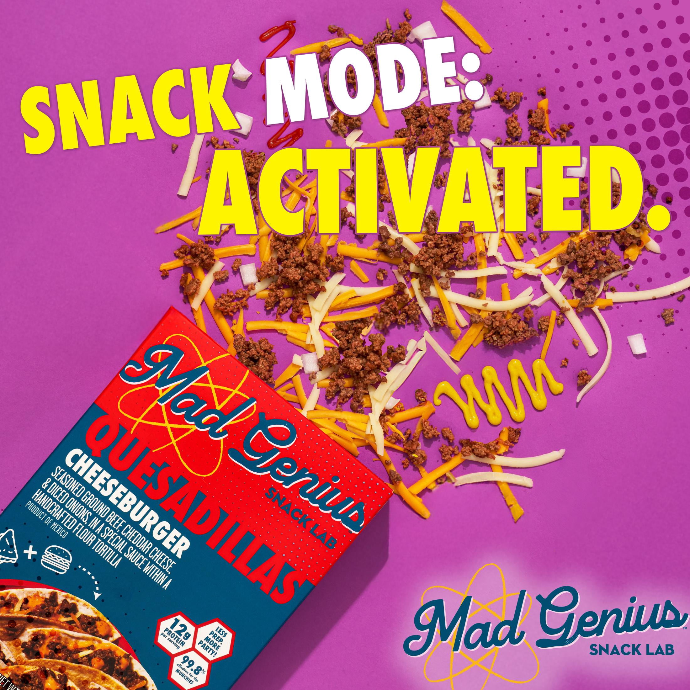 Mad Genius Cheeseburger Quesadillas, 14 oz (Frozen), 12g of Protein per Serving