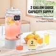 thumbnail image 2 of KFFKFF Refreshment Server, Dual Gallon Beverage Holders for Gatherings, Crystal Liquid Server with Metallic Faucet, Chilled Tea Lemonade Juice Water Server, 2 of 9
