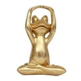 thumbnail image 3 of 3Pcs Yoga Frog Statue under $5! Yrmaups Golden Frog Yoga Statue, Resin Frog Decor for Living Room Desk, Modern Garden Decoration, Set of 3 Yoga Frog Figurines, Home Office Shelf Decor, 3 of 9