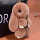 thumbnail image 3 of LLavero de conejo de peluche para mujer, pompón de piel, Ángel, conejo, liebre, muñeco de peluche, bolsa de juguete para niñas, colgante de llave de coche, 14cm, 3 of 5