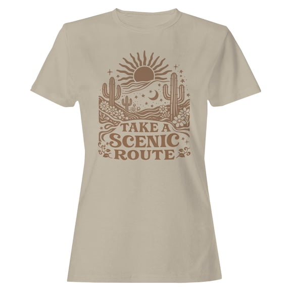 Scenic Route Classic Women's Sand T-shirt