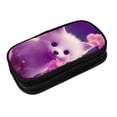 thumbnail image 3 of XMXY Funny Smiling Fox Baby Large Capacity Pencil Case, Portable Pencil Bags with Compartments Zipper Black, 3 of 7