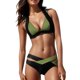 thumbnail image 1 of Gibobby Trajes de Baño para Mujer Dos piezas para mujeres Crochet Lace Alta cintura V cuello Bikini Set Swimsuit(Verdemilitary,G), 1 of 5