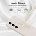 thumbnail image 4 of WWS-Case Compatible with Samsung Galaxy S24, Silky-Soft Touch Full-Body Protective Phone Silicone Case, Shockproof Cover with Microfiber Lining, White, 4 of 4