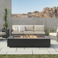 thumbnail image 4 of Real Flame Aegean 70" Rectangle Steel Propane or Natural Gas Fire Pit Table in Black, 4 of 7