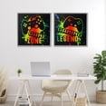 thumbnail image 2 of Stupell Industries Gradient Gaming Phrases 2 Piece Gray Framed Giclee Art Set, design by Marcus Prime, 2 of 8