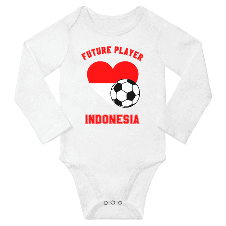 

Future Indonesia Soccer Player Baby Long Slevve Jumpsuits Clothes (White 3-6 Months)