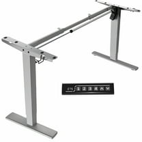 VIVO Gray Electric Stand Up Desk Frame, Single Motor Standing Adjustable Base