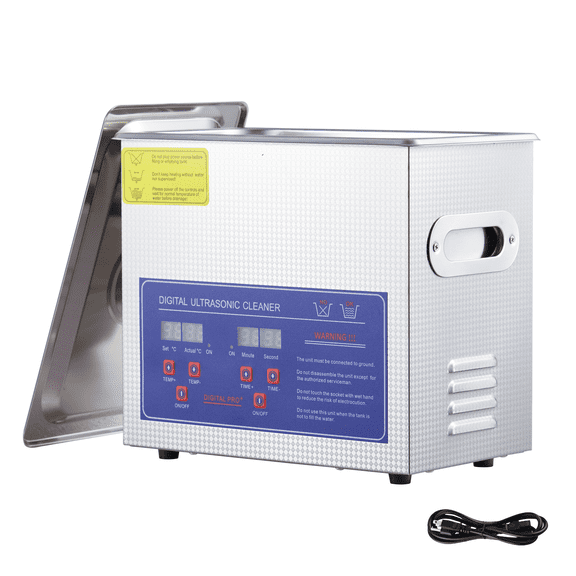 Professional Digital Ultrasonic Cleaner, 3.5L/3.2L 40kHz Ultrasonic Bath with Heated Stainless Steel Tank, Digital Timer, for Jewelry, Glasses, Tools, Dental, Laboratory, and Small Parts