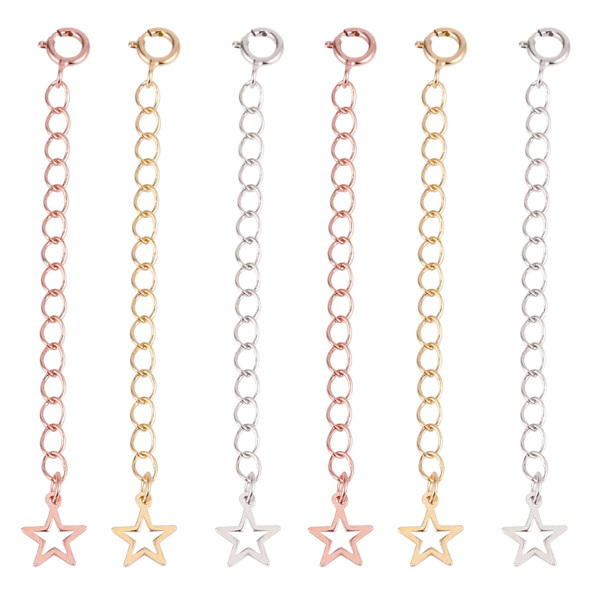 NUOLUX Necklace Extender Extender Chain Silver Extension Sterling Gold