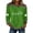 #0007-Green, variant on Pincandy Women's St. Patrick's Day Print Round Neck Long Sleeve Sweatshirt
