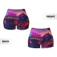 thumbnail image 3 of Sikiie Western Style Dinosaur Print Workout Shorts Women Scrunch Butt Gym Shorts Seamless High Waist Tummy Control Yoga Biker Athletic Shorts, 3 of 5