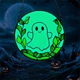 thumbnail image 4 of sruoe Halloween Hanging Decorations, Wall Window Hanging Decor, Fluorescent Acrylic Decorative Pendant, Halloween Atmosphere Prop Decoration, Hanging Pendant for Indoor Home Holiday Decorations, 4 of 4