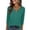 *Green, variant on Women's V Neck 3/4 Sleeve Blouse,Casual Solid Color Top with Keyhole Neck Mint Green,Women's Plus XL