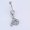 P, variant on Letters A-Z Charming Body Piercing Crystal Rhinestone Navel Belly Button Ring-P