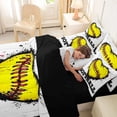 thumbnail image 4 of Erosebridal Kids Softball Twin Bedding Sets, Sports Themed Bedding Comforter Set for Boys Girls, Black Reversible, 7 Pieces, 4 of 6