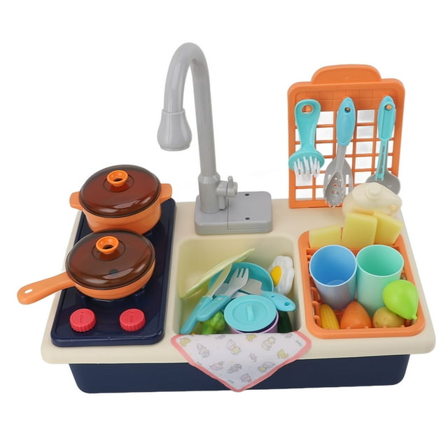 Play Kitchen Sink Toy, Kids Play Kitchen Sink Toy Dishwashing High Simulation For Home Play
