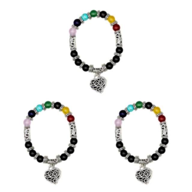 Sonducket Pulseras de chakras con piedras naturales para curación energética, cristales de chakras, tamaño ajustable, regalos de 8 mm Type1 NO1