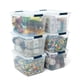 thumbnail image 1 of Contenedores de almacenamiento de plástico apilables de 32 cuartos de galón, 6 unidades con tapas, ideales para almacenamiento de clóset y lavandería, organizarse en el hogar, 1 of 2