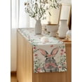 thumbnail image 5 of Table Runner 72 Inches Long for Kitchen Dining, Bunny Easter Dresser Scarf Farmhouse, Dining Table Decorations for Wedding/Parties, Spring Floral Eucalyptus Leaves Rustic 14 x 72 In, 5 of 8