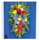 thumbnail image 1 of Guirnaldas de flores simuladas para puerta con corona floral y lazo grande creativo para puerta de entrada con flores colgantes, decoraciones para árboles, anillo de hierba, 1 of 9
