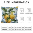thumbnail image 5 of Nawypu Lemon Throw Pillow Cover Floral vases Oil Paint Leaf Chinoiserie Yellow Soft Decor Printing Gifts Textured Zipper Seasonal Washable Office Patio Porch car Home Couch Pillow Cases, 5 of 5