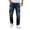Dark Blue-1, variant on Mens Ripped Jeans Distressed Slim Fit Straight Leg Denim Pants Elastic Waist Tapered Vintage Washed Jean Pants with Pockets