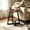 Brown, variant on Two-Tier Round End Table Waterproof Easy-Clean Tabletop Stable Geometric Metal Frame Modern Accent Side Table for Living Room Sofa Side Bedroom Small Apartment Home Decor