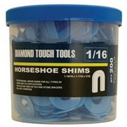 Plastic Horseshoe Shims 1/16" Blue 200 pcs - Can also be used as Tile and Stone spacers