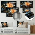 thumbnail image 4 of Designart "Crystal Clear Beauty in Orange Flowers II" Floral Metal Wall Art Prints, 4 of 5