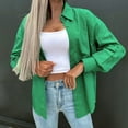 thumbnail image 5 of Lilgiuy Women Casual Solid Long Sleeve Turn-down Collar Cardigan Buttons Blouse Tops 2022 Fall Winter, 5 of 5