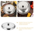 thumbnail image 2 of AURARMLET Large Lid 38.00X38.00X7.00CM Silver Round Stainless Steel Plastic for Cookware 1Pack, 2 of 8