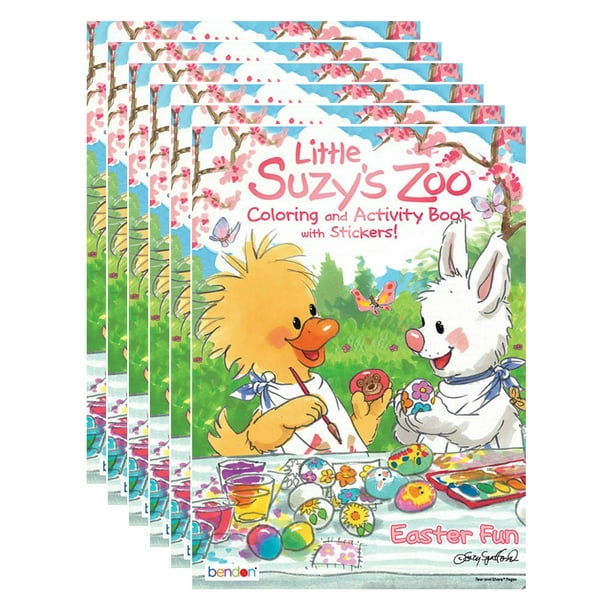 little suzy s zoo easter 32 page coloring and activity book with stickers pack of 6 walmart com