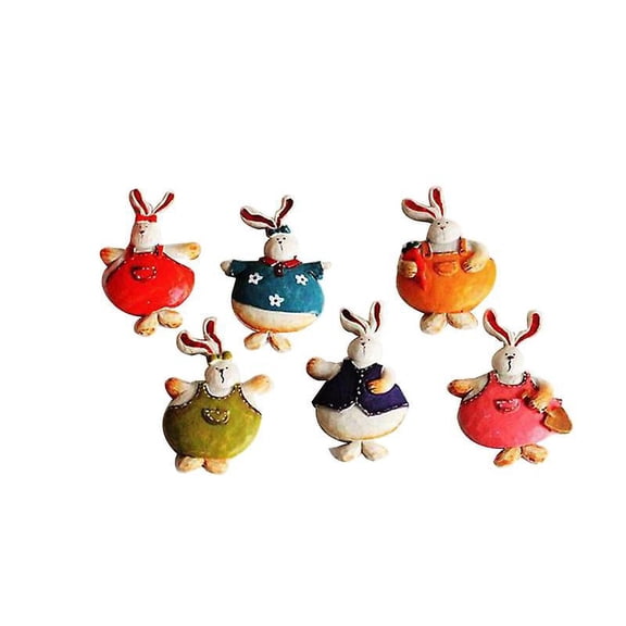 6pcs Rabbit Refrigerator Magnets