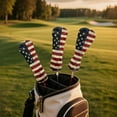 thumbnail image 5 of Yuyamidu Retro American Flag Golf Club Covers Waterproof Golf Head Covers Driver Covers Fariway Wood Headcover Hybrid Covers Leather Golf Headcover, 5 of 7