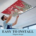thumbnail image 6 of Red Christmas Snowman Fluorescent Light Covers, Xmas Tree Snowflake Botanical Magnetic Light Covers for Ceiling Lights, Fluorescent Ceiling Shade Filters for Classroom Bedroom Office 4x2Ft x 3PCS, 6 of 8