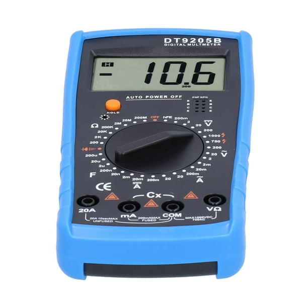 Mini multímetro digital LCD DT9205B, rango completo, comprobador de ...