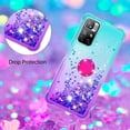 thumbnail image 5 of Clear Case for Xiaomi Redmi Note 11 Pro with Ring Kickstand, Bling Gradient Quicksand Glitter Flowing Liquid Floating Case Cover for Xiaomi Redmi Note 11 Pro/Note Pro+      Bluish Violet, 5 of 7