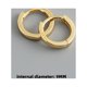 thumbnail image 1 of Pendientes de oreja blancos s925 de círculo liso de varios tamaños con personalidad de Europa y Estados Unidos, pendientes de moda dorados para mujer, 1 of 6