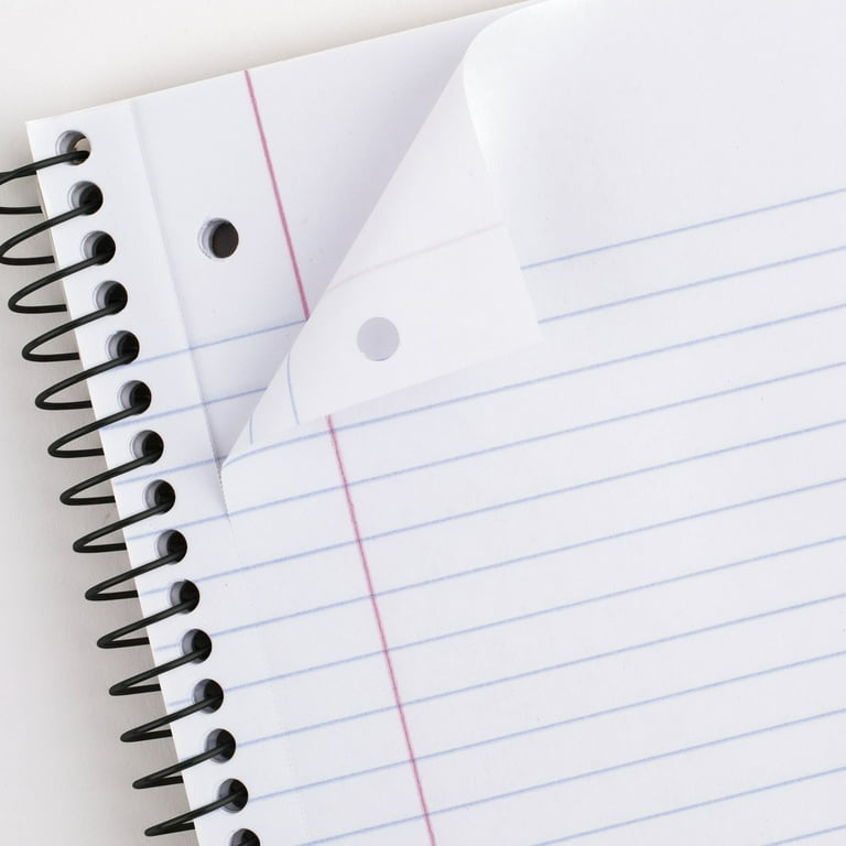 Mead Spiral Notebook, 3 Subject, Wide Ruled, Plastic Cover