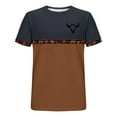 thumbnail image 5 of Jinhomg Mens Casual Graphic T-Shirts Vintage Western Animal Print Tees Big and Tall Comfy Short Sleeve Crew Neck Tops 2025 Daily Wear Brown XL, 5 of 6