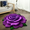 thumbnail image 4 of Luxury Floral Area Rug with 3D Visual Effect, Non-Slip Backing, Soft Crystal Velvet, Ideal for Living Room, Bedroom, Dining Room, Home, and Office Floor Mat, 4 of 6